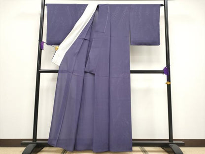 平和屋着物＊極上 夏物 色無地 絽 深紫色地 逸品 未使用 CYAA3846s5