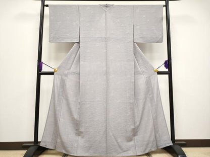 平和屋着物＊極上 夏物 小紋 霞紋絽 暈し染め 薄色地 逸品 CYAA3852s5