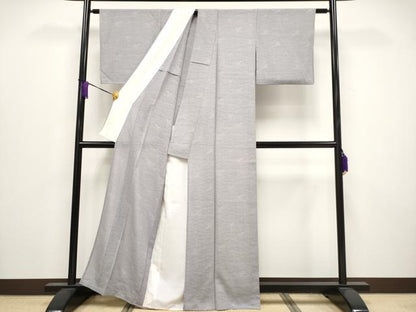 平和屋着物＊極上 夏物 小紋 霞紋絽 暈し染め 薄色地 逸品 CYAA3852s5