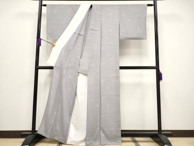 平和屋着物＊極上 夏物 小紋 霞紋絽 暈し染め 薄色地 逸品 CYAA3852s5