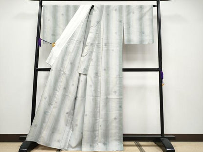 平和屋着物▽極上 紬 単衣 雪華文 逸品 CYAA3873s5