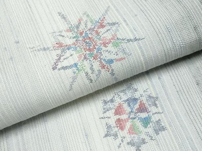 平和屋着物▽極上 紬 単衣 雪華文 逸品 CYAA3873s5