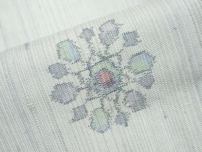 平和屋着物▽極上 紬 単衣 雪華文 逸品 CYAA3873s5