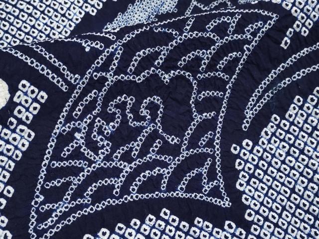 平和屋着物∴極上 夏物 浴衣 有松鳴海絞り 扇面花文 綿 逸品 未使用 CYAA3876s5
