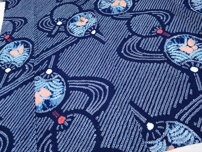 平和屋着物∴極上 夏物 浴衣 有松鳴海絞り 団扇 蝶 綿 逸品 CYAA3881s5