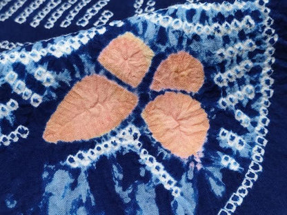平和屋着物∴極上 夏物 浴衣 有松鳴海絞り 団扇 蝶 綿 逸品 CYAA3881s5