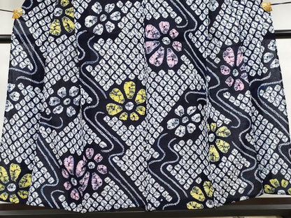 平和屋着物■極上　夏物　浴衣　有松鳴海絞り　草花文　綿　逸品　CYAA3883s5