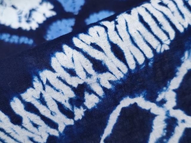 平和屋着物∴極上 夏物 浴衣 有松鳴海絞り 舞蝶文 綿 逸品 未使用 CYAA3890s5