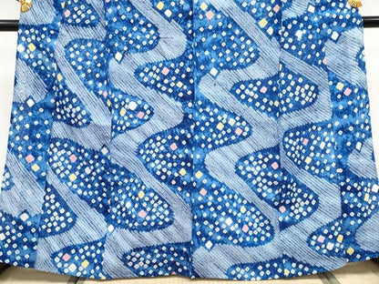 平和屋着物∴極上 夏物 浴衣 有松鳴海絞り 流水文 綿 逸品 CYAA3894s5
