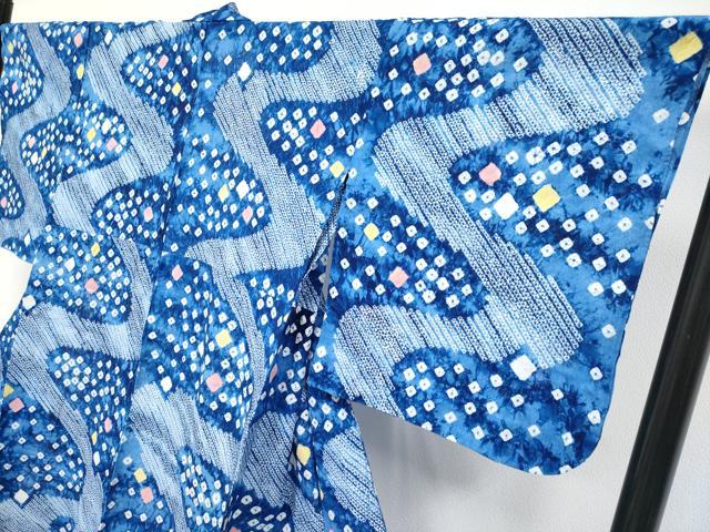 平和屋着物∴極上 夏物 浴衣 有松鳴海絞り 流水文 綿 逸品 CYAA3894s5