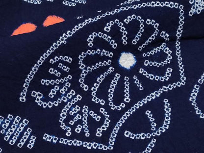 平和屋着物∴極上 夏物 浴衣 有松鳴海絞り 地紙花蝶文 綿 逸品 CYAA3895s5