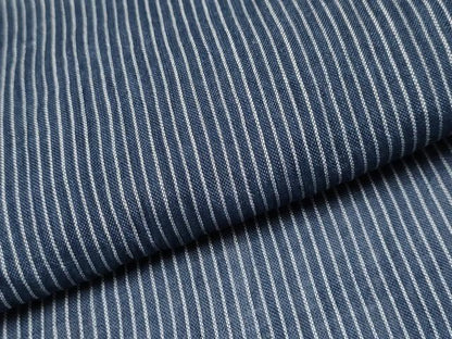 平和屋着物＊極上　夏物　男性　本場小千谷ちぢみ　縞　藍鉄色地　麻　逸品　CYAA3907s5