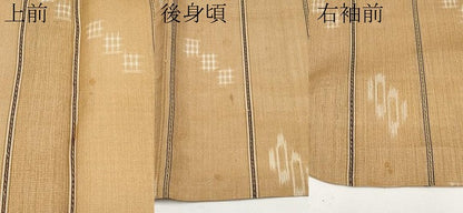 平和屋着物＊極上 夏物 上布 絵絣 枇杷茶色地 逸品 CYAA3908s5