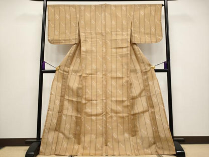 平和屋着物＊極上 夏物 上布 絵絣 枇杷茶色地 逸品 CYAA3908s5
