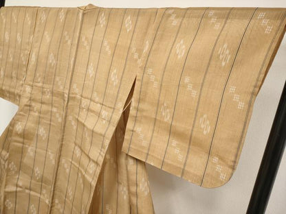 平和屋着物＊極上 夏物 上布 絵絣 枇杷茶色地 逸品 CYAA3908s5