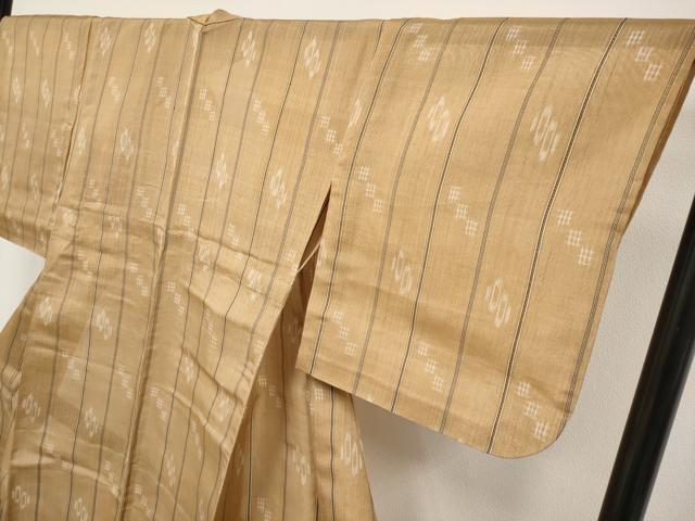 平和屋着物＊極上 夏物 上布 絵絣 枇杷茶色地 逸品 CYAA3908s5