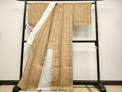 平和屋着物＊極上 夏物 上布 絵絣 枇杷茶色地 逸品 CYAA3908s5