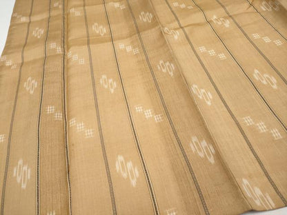 平和屋着物＊極上 夏物 上布 絵絣 枇杷茶色地 逸品 CYAA3908s5