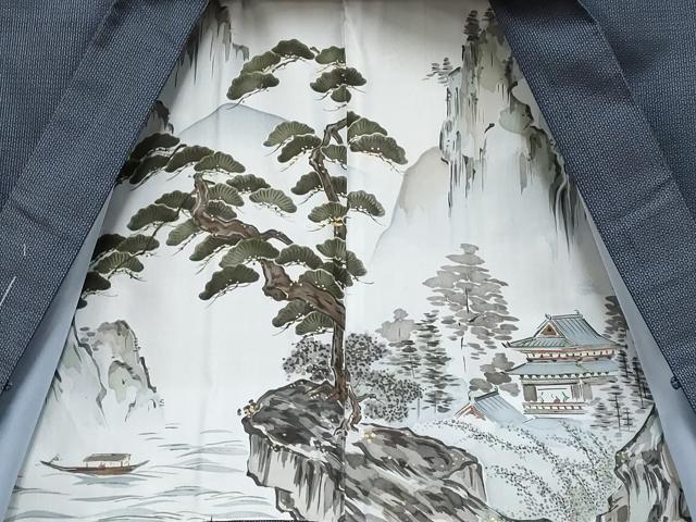 平和屋着物●極上　男性　本場大島紬　アンサンブル　100亀甲　総詰め　逸品　CYAA3914s5