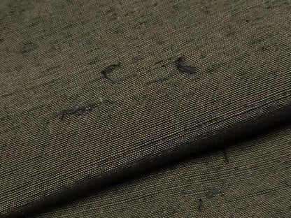 平和屋着物●極上　男性　髭紬　アンサンブル　色無地　海松茶色地　逸品　CYAA3915s5