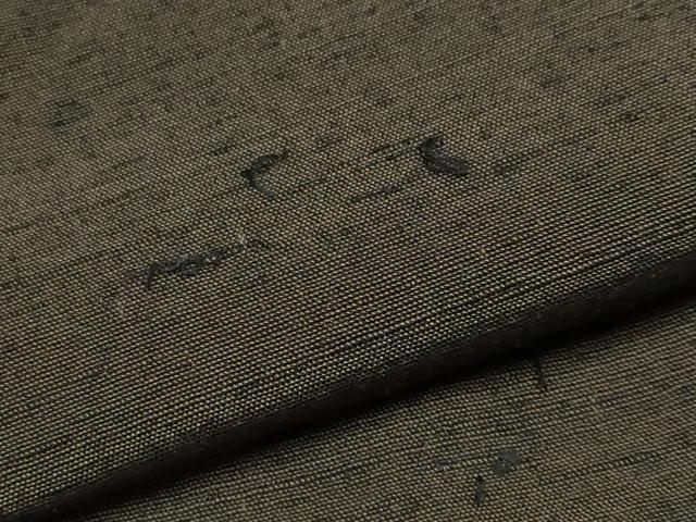平和屋着物●極上　男性　髭紬　アンサンブル　色無地　海松茶色地　逸品　CYAA3915s5