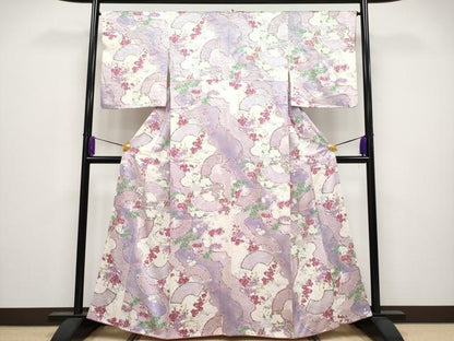 平和屋着物■極上　創業460年・千總　小紋　扇面枝花文　金彩　大丸扱い　逸品　CYAA3932s5