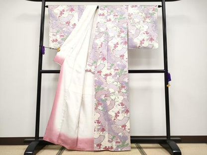平和屋着物■極上　創業460年・千總　小紋　扇面枝花文　金彩　大丸扱い　逸品　CYAA3932s5