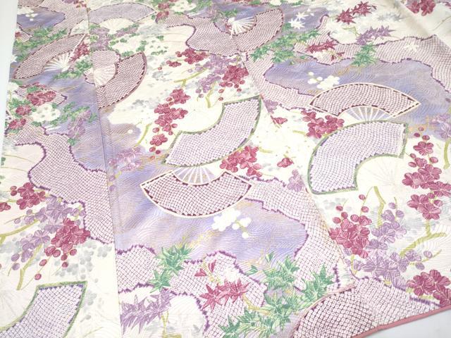 平和屋着物■極上　創業460年・千總　小紋　扇面枝花文　金彩　大丸扱い　逸品　CYAA3932s5