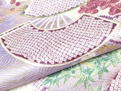 平和屋着物■極上　創業460年・千總　小紋　扇面枝花文　金彩　大丸扱い　逸品　CYAA3932s5