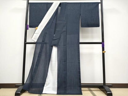平和屋着物■極上　夏物　結城紬　夏結城　訪問着　100亀甲　霞文　逸品　未使用　CYAA3943s5