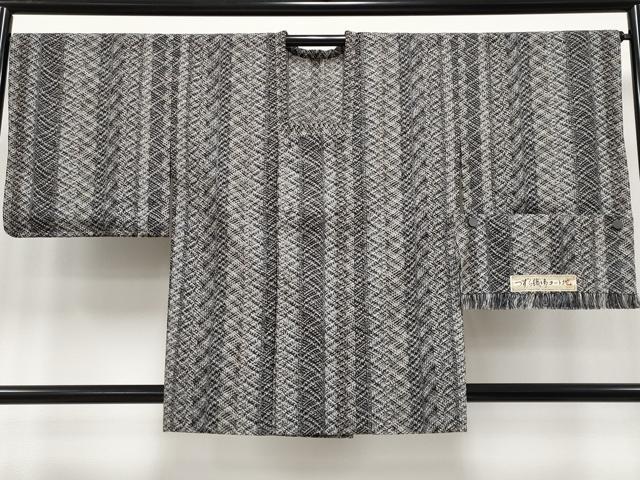 平和屋着物▽極上 道行コート スリーシーズン 春夏秋 塵除け つずら織 証紙付き 逸品 未使用 CYAA3946s5