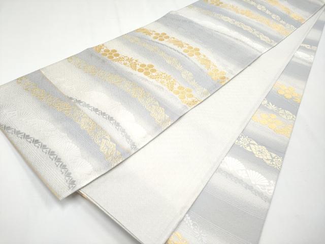 平和屋着物●極上　六通柄袋帯　唐織　秀華松竹梅文　金糸　逸品　CYAA3958s6