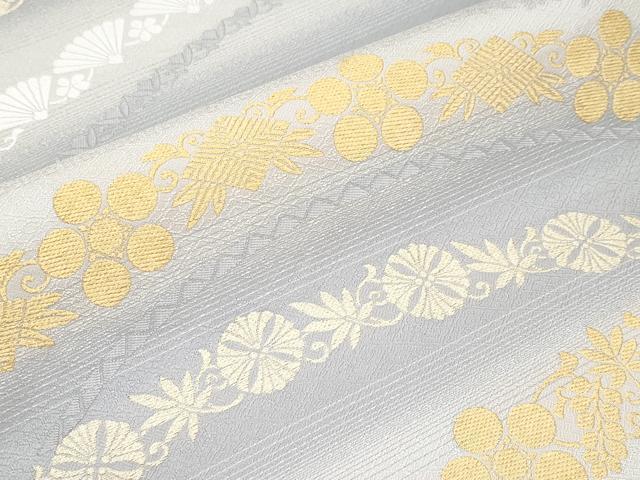 平和屋着物●極上　六通柄袋帯　唐織　秀華松竹梅文　金糸　逸品　CYAA3958s6