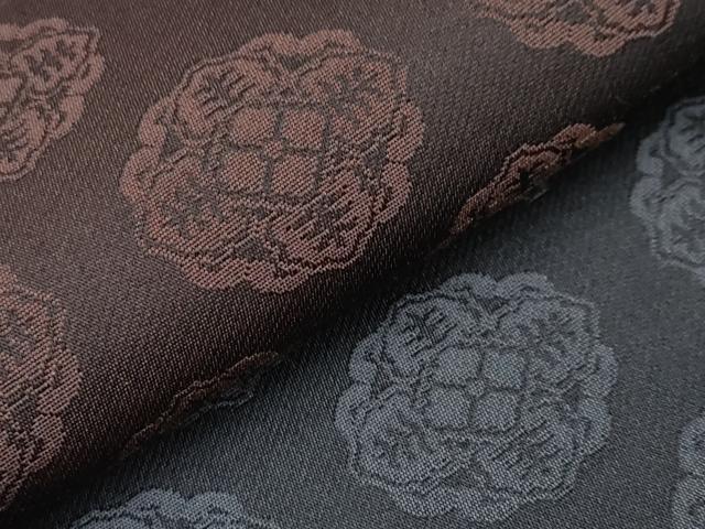 平和屋着物●極上　両面　六通柄袋帯　唐織　松葉丸文　黒地　金銀糸　逸品　CYAA3959s6