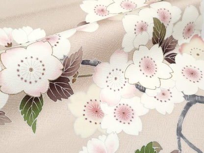 平和屋着物●極上　太鼓柄袋帯　枝桜　金彩　灰梅色地　逸品　CYAA3963s6