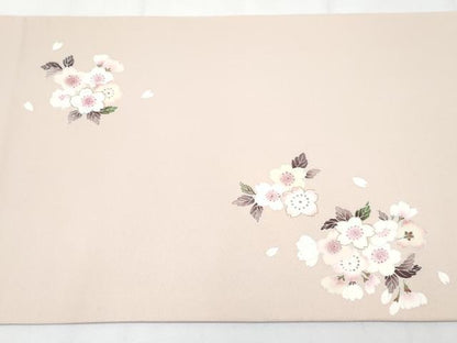 平和屋着物●極上　太鼓柄袋帯　枝桜　金彩　灰梅色地　逸品　CYAA3963s6