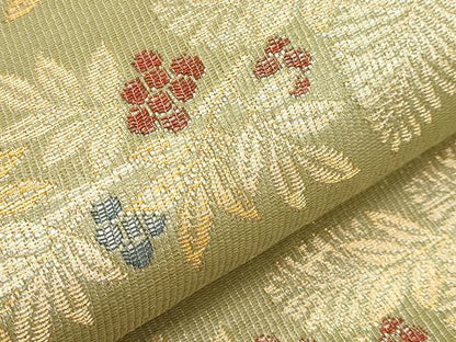 平和屋着物●極上　紋屋井関　御寮織　六通柄袋帯　枝葉木の実　金糸　逸品　CYAA3971s6