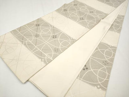 平和屋着物●極上　西陣　織楽浅野　六通柄袋帯　横段吉祥文　逸品　CYAA3974s6
