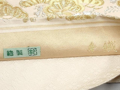 平和屋着物●極上　西陣河村織物謹製・手織り　銀座きしや　六通柄袋帯　宝麗秀彩文　金銀糸　逸品　CYAA3975s6