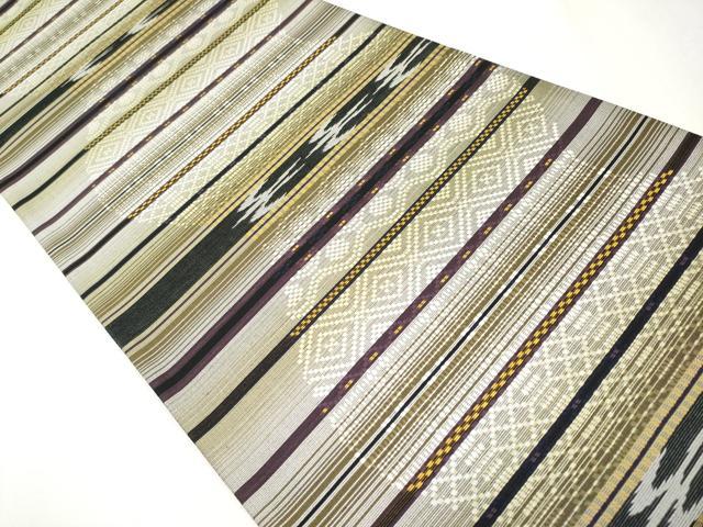 平和屋着物●極上　両面　全通柄袋帯　花織　横段文　逸品　未使用　CYAA3990s6 平和屋着物○極上 両面 全通柄袋帯 花織 横段文 逸品 未