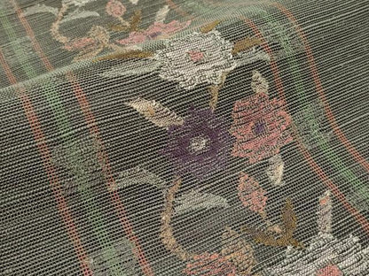 平和屋着物＊極上 夏物 1854年創業 帯屋捨松 八寸名古屋帯 枝花文 逸品 CYAA3991s6