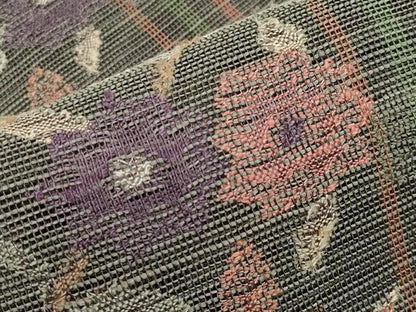 平和屋着物＊極上 夏物 1854年創業 帯屋捨松 八寸名古屋帯 枝花文 逸品 CYAA3991s6