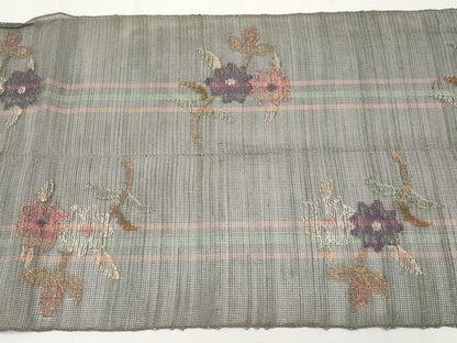 平和屋着物＊極上 夏物 1854年創業 帯屋捨松 八寸名古屋帯 枝花文 逸品 CYAA3991s6