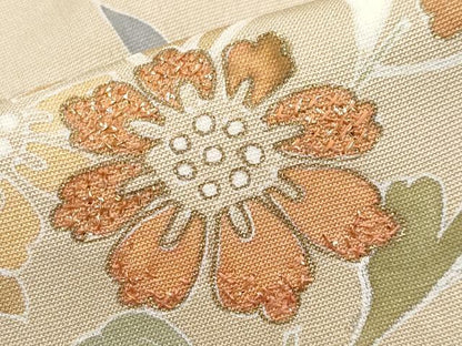 平和屋本店●極上　創業460年・千總　訪問着　刺繍　草花文　暈し染め　金彩　丁子色地　三越扱い　逸品　CYAA4004s6