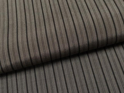 平和屋本店●極上　本場黄八丈　黒八丈　紬　平織　縞　黒橡色　逸品　CYAA4013s6