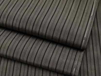 平和屋本店●極上　本場黄八丈　黒八丈　紬　平織　縞　黒橡色　逸品　CYAA4013s6