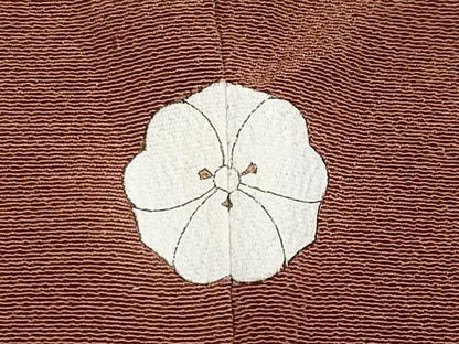 平和屋着物●極上　銀座きしや　訪問着　シダ　海老茶色地　金彩　たとう紙付き　逸品　CYAA4019s6