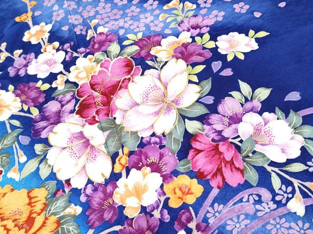平和屋着物○極上 森英恵・HANAE MORI 振袖 駒刺繍 草花文 暈し