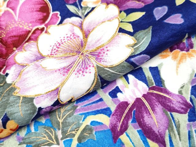 平和屋着物●極上　振袖　駒刺繍　短冊草花文　暈し染め　銀通し地　逸品　CZAA5136s6 平和屋着物○極上 森英恵・HANAE MORI 振袖 駒刺繍 草花文 暈し