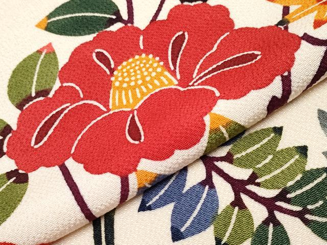 平和屋着物○極上 和染紅型 栗山紅型 栗山吉三郎 振袖 長襦袢セット 花車